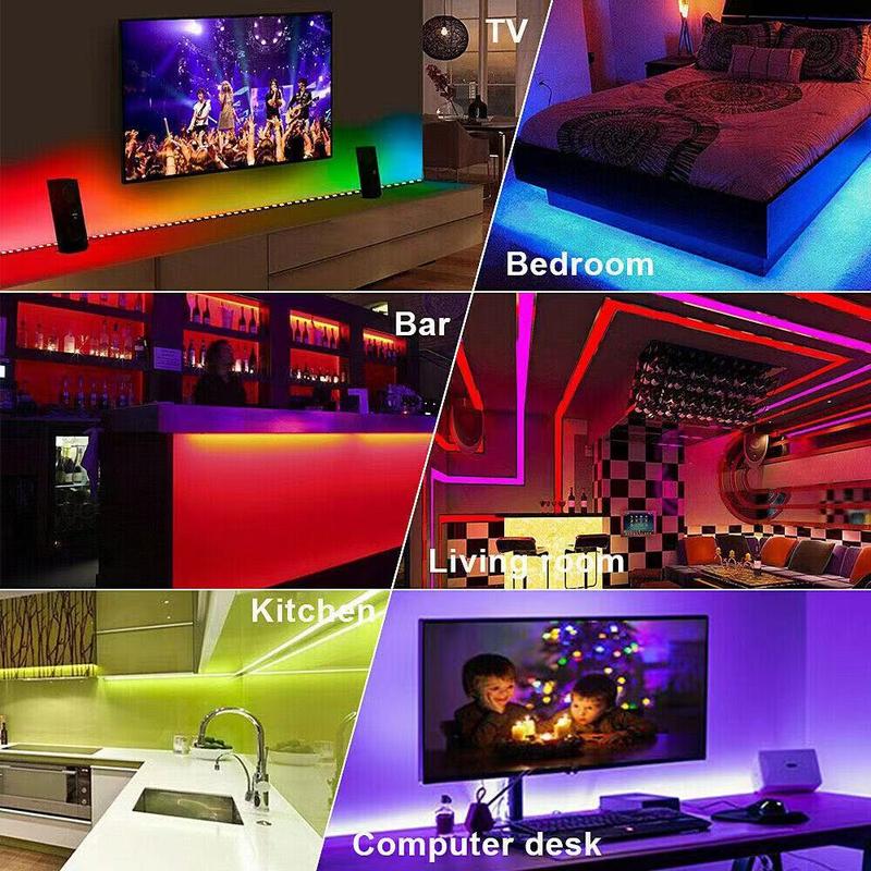 Dải đèn LED 2.4G, Bluetooth , bộ điều khiển 24 phím, RGB, 1M / 30LED, thích hợp để trang trí phòng trẻ em 3