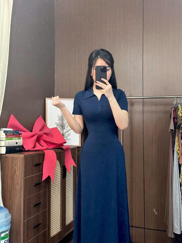 C098 Đầm polo thiết kế form xoè tôn dáng che khuyết điểm tốt vải mặc mát đi chơi đi làm đều đẹp đầm xinh nhẹ nhàng đầm đi tiệc đi làm đi chơi C098