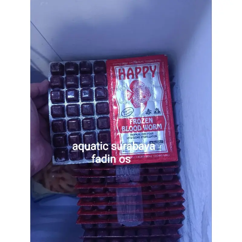 Cacing Beku 100 Gr Pakan Ikan Frozen Blood Worm 0