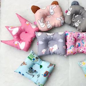 BABY EL Bantal Anti Peyang Newborn untuk Bayi Motif Swan Ungu Empuk & Nyaman dari Katun 28x23 cm