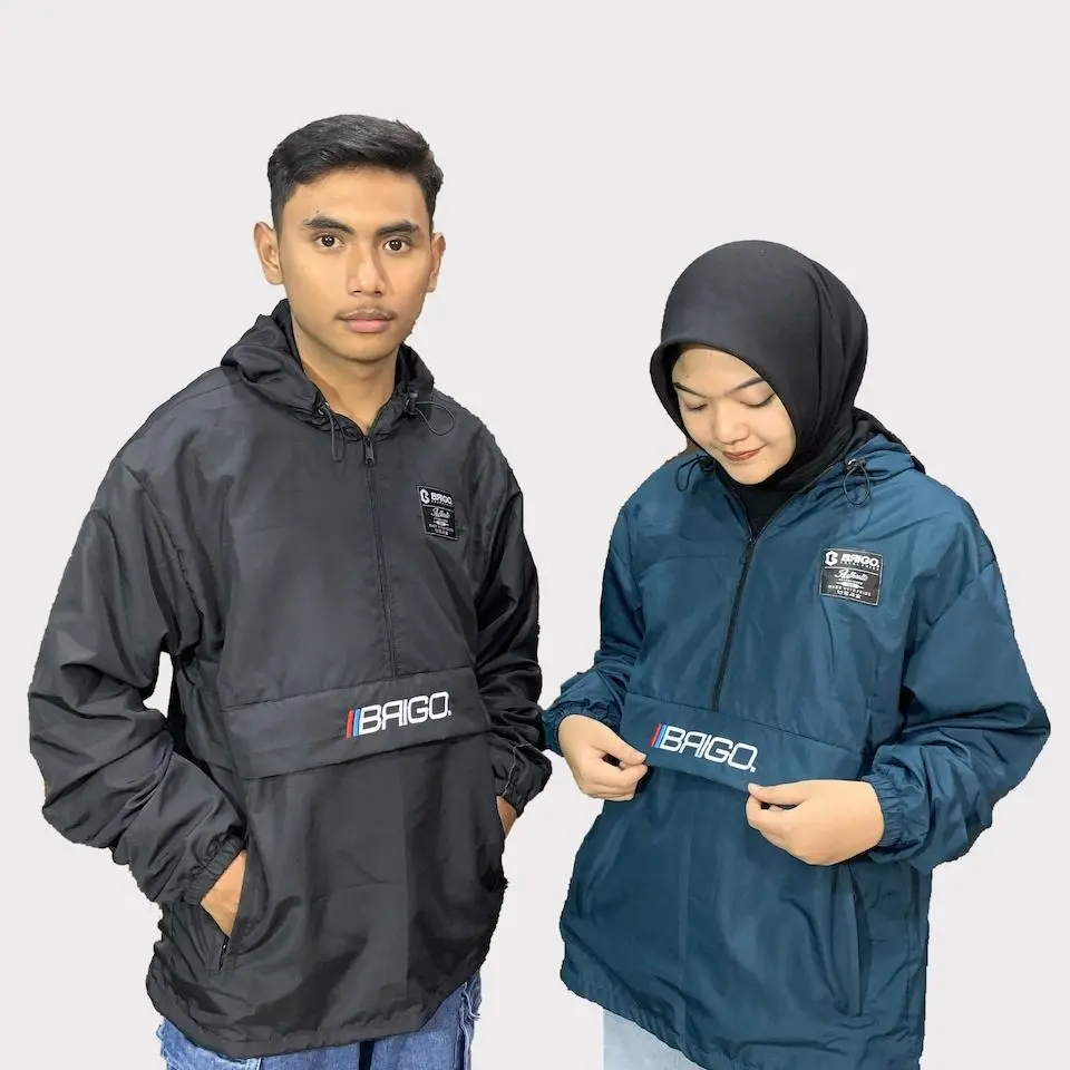 Jaket Cagoule simple BRIGO original II Jaket Kagol Outdor Kekinian Bahan Parasut Despo Pria dan Wanita Santai Katun Santai