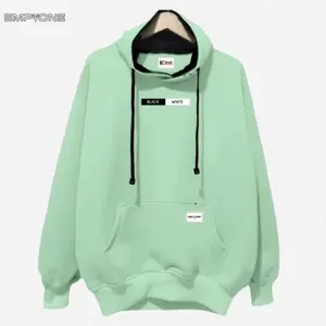 Hoodie Aesthetic List BLACK WHITE Sablon Plastisol Premium Brand Lokal Keren Size M-XXL