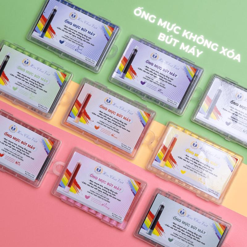 Hồn Chữ Việt Ống Mực Không Xoá Tiện Lợi 3.4mm Bút Máy Phù Hợp Cho Học Sinh Tiểu Học Dễ Thay Thế Không Bẩn Tay