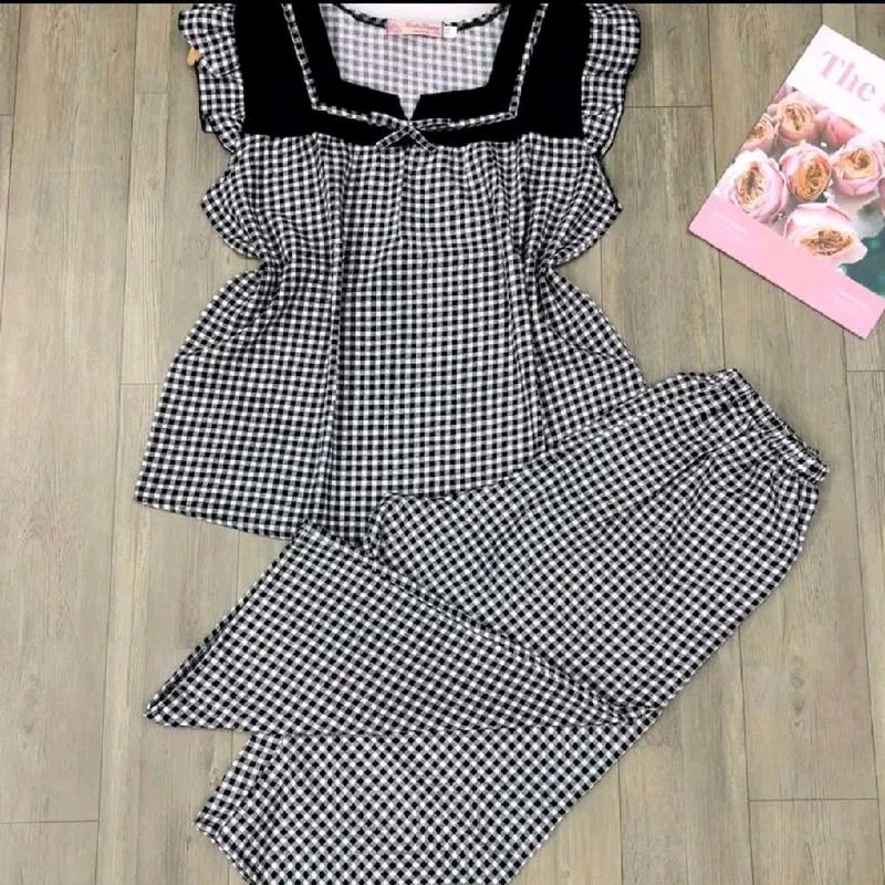 ĐỒ BỘ LỤA HÀN TAY CÁNH TIÊN QUẦN LỬNG 7 TẤC CÓ TÚI FOM 40-75KG