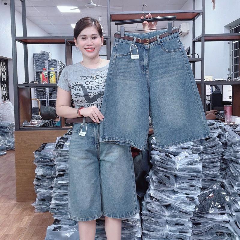 QuầN JEANS lửng viền  VIP 1, quânf jeans nữ Quần bò nữ 2
