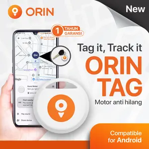 ORIN TAG Mini Android GPS Tracker Motor Anti Maling Lokasi Portable JPS Tanpa Sim Card Pelacak AIR TAG