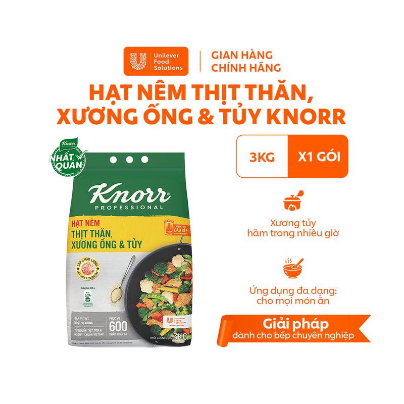 Hạt Nêm Thịt Thăn Xương Ống và Tủy Knorr Professional 3kg - Chuyên Dùng Cho Nấu Ăn