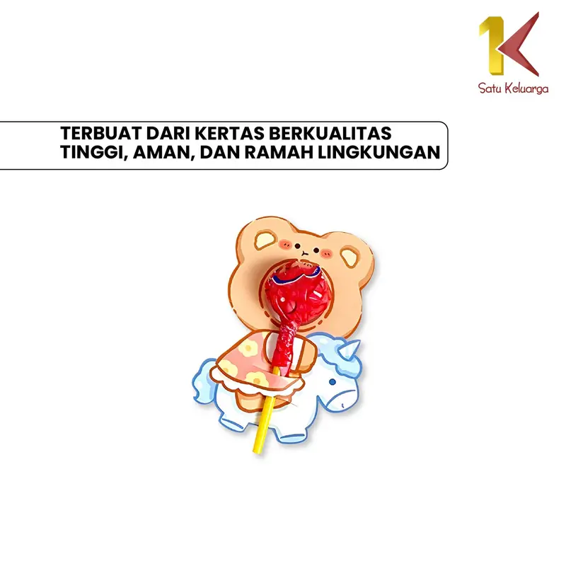 [COD] SK A93 Kartu Ucapan Permen Lolipop Card Motif Kartun Lucu 4
