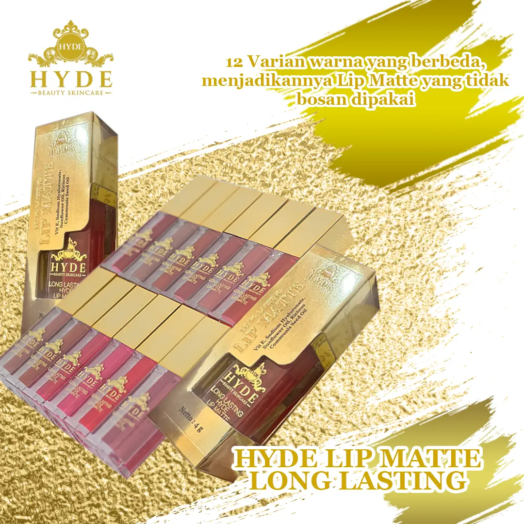 1 PCS LIP MATTE LONG LASTING HYDE BEAUTY SKINCARE