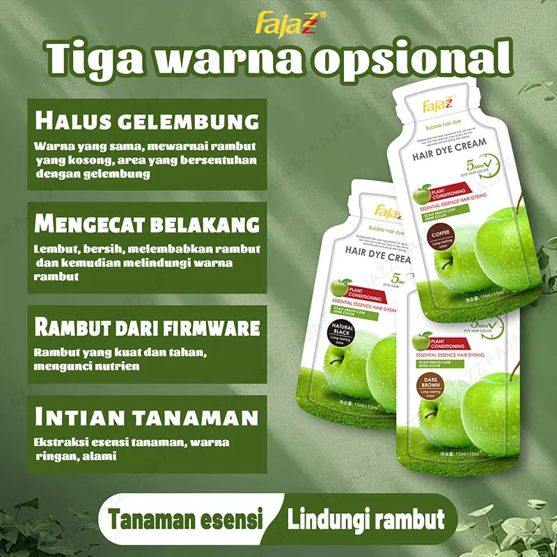 COD【Promo Terlaris】【5bungkus x 30ml +Masker rambut gratis】150ml  Pewarna rambut 2-in-1/Pewarna rambut mudah di rumah/Kemasan individual/Dispensing fleksibel/Mudah disimpan/Hitam Alami/Warna Coklat Tua/Warna Kopi 2
