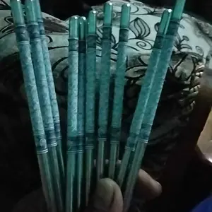 Sumpit stainless isi 5 pasang motif batik dan Sumpit Stainless Gagang Warna / Sumpit Makan Motif Stainless Korea Bulat