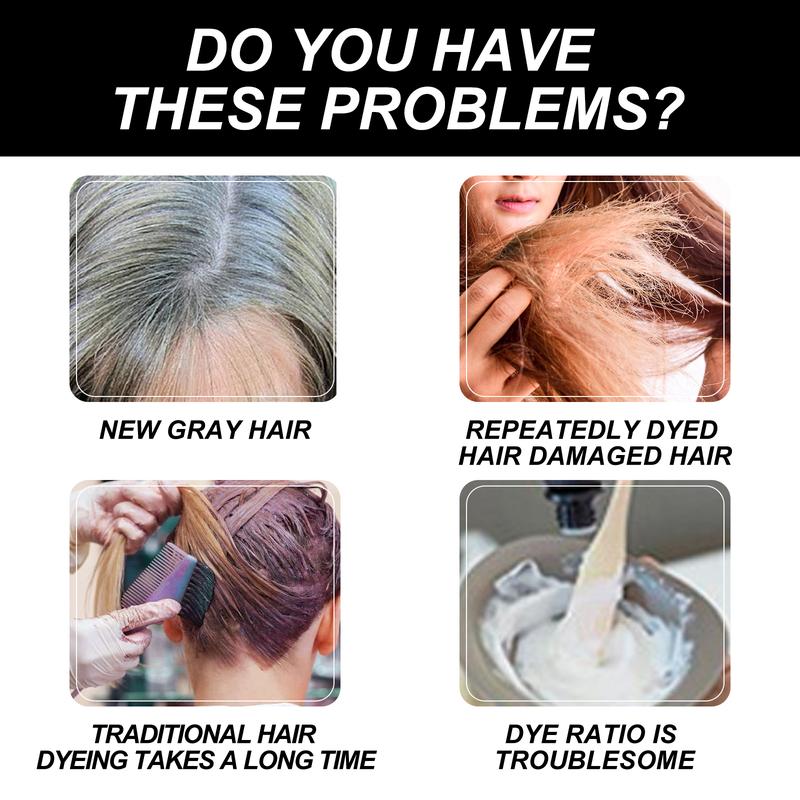 EELHOE Magic Fruit & Vegetable Hair Dye Cream - For All Hair - Enchanting Natural & Gentle Long-Lasting Hair Coloring Cream Cat Pewarna shampoo  untuk bleaching rambut cat  rambut 2