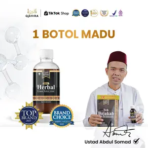 Qahira-1 Botol Madu 280ml- Suplemen Kesehatan Bantu Sembuhkan Lipoma, Tiroid, Getah Bening, Halal MUI, BPOM