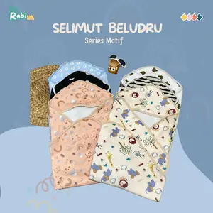 Selimut Topi Bayi Newborn Bahan Katun Lembut - Baby Blanket 0-6 Bulan