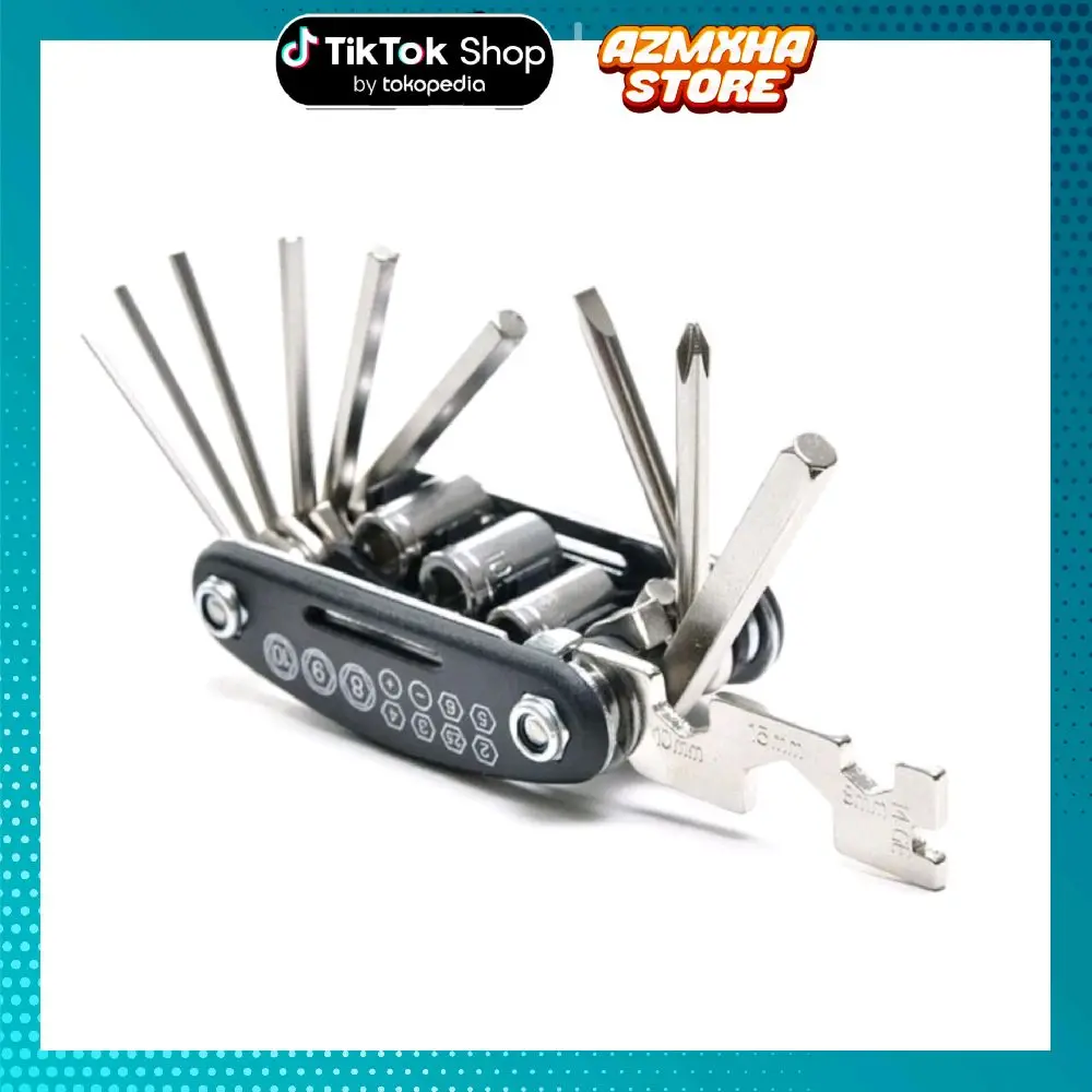 Set Alat Sepeda 15 in 1 Obeng Kunci L Tool Kit United Tools Outdoor lipat 16