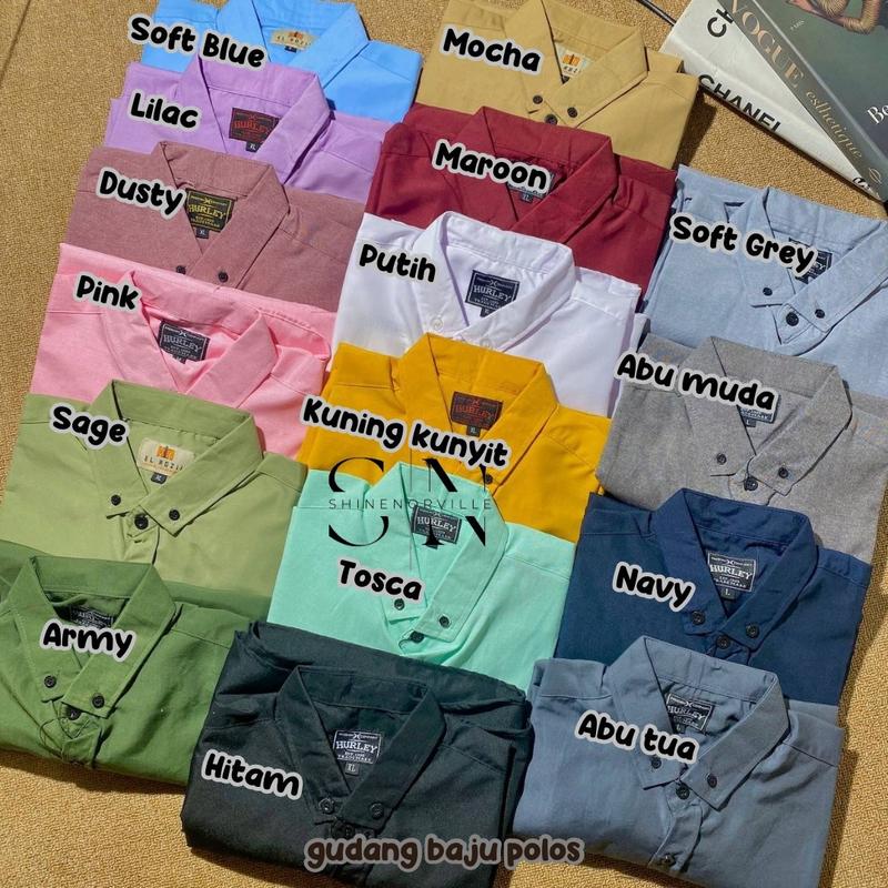 Kemeja Polos Lengan Panjang Bahan Katun Tebal  1 pcs 2