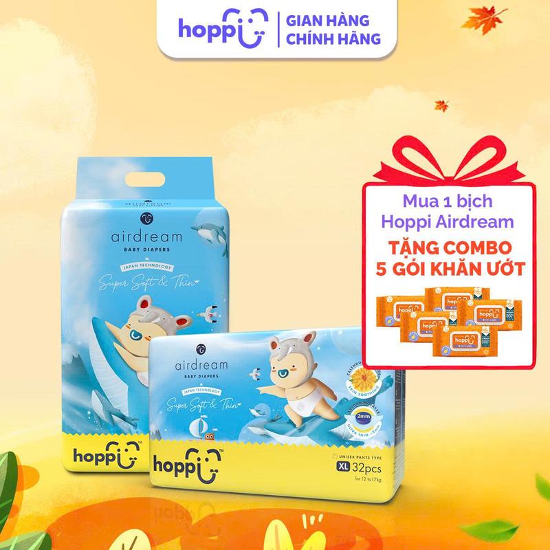 [Hoppi x Mebimconsua ] Bỉm - Tã Hoppi Airdream siêu mềm mỏng ( đủ các size cho bé )