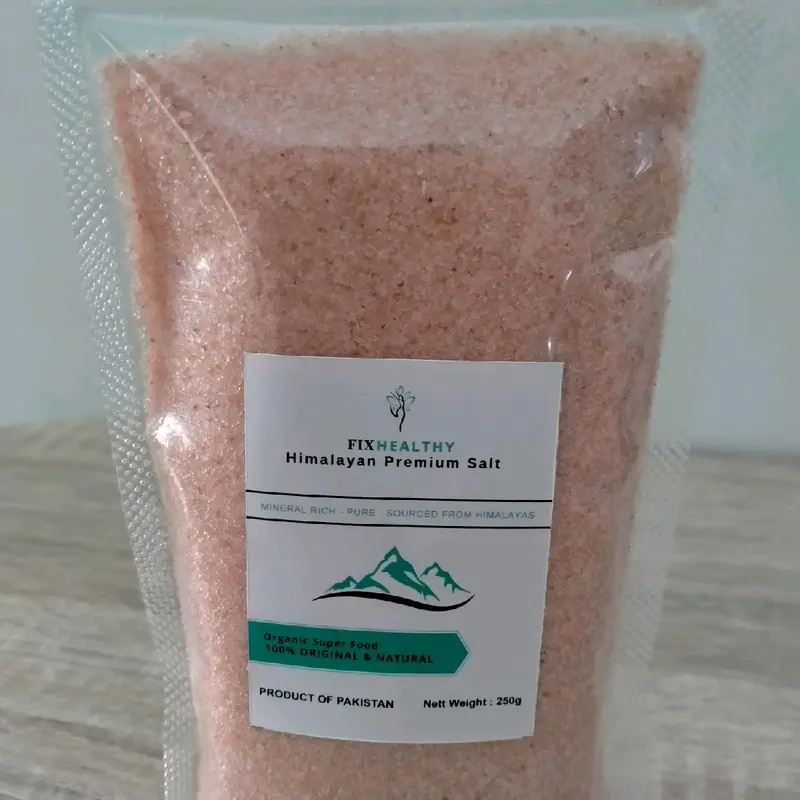 (Asli)Garam Himalaya Fixhealthy 250gr Himalayan Pink Salt Pure Super Fine Original Premium Organic Himalayan Salt 100% Natural  Bahan Masakan 0