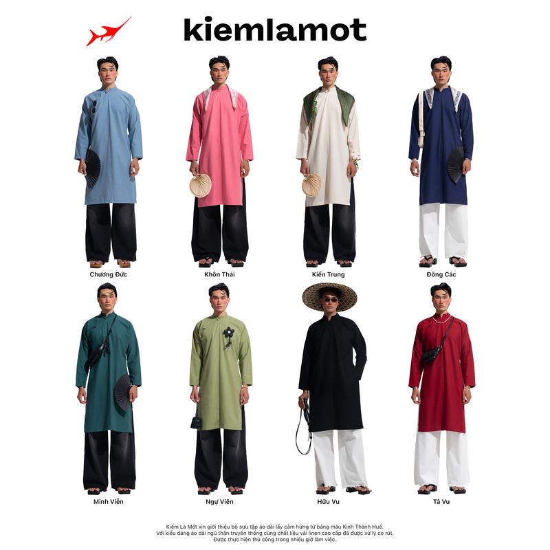  Áo dài ngũ thân Kiếm Là Mốt vải linen không bao gồm quần áo dài tết 