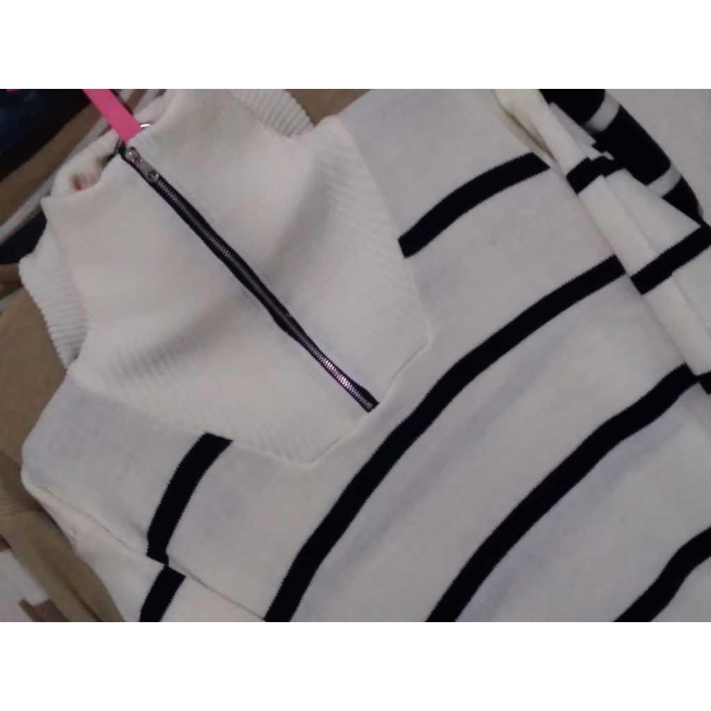 Kardigan sleting Korea / kardigan auntumn / cardigan stripped 2023 / cardigan zipper