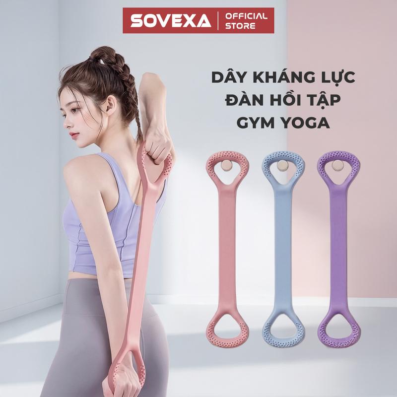 Dây Kéo Đàn Hồi Tập Tay Vai Lưng Số Co Giãn 8 SOVEXA Dây Kháng Lực Tập Gym Yoga Tại Nhà Nam Nữ