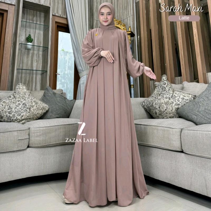DRESS MUSLIM CERUTTY JUMBO WANITA REMAJA MUSLIMAH TERBARU HANNA MAXY SIZE M-4XL Karet 6