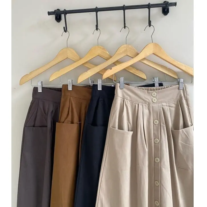 Rok nuna skirt Korea style bahan cotton twill // rok wanita model kancing // Nuna skirt Rok wanita kekinian