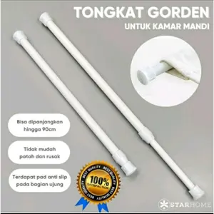 TIANG BESI 30CM-50CM/TIANG FLEKSIBEL SERBAGUNA/TIANG PINTU/TIANG JENDELA/SEKAT RUANG