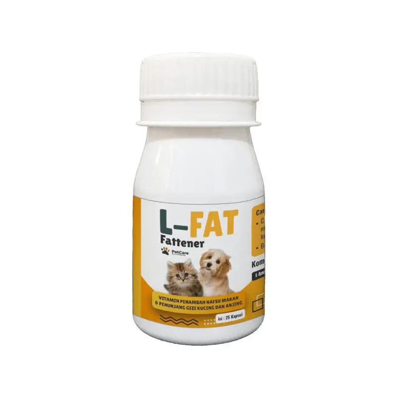 Vitamin Penambah Nafsu Makan Kucing dan Anjing L FAT FATTENER 25 Caps Premium For Cat|vitamin nafsu makan kucing 3