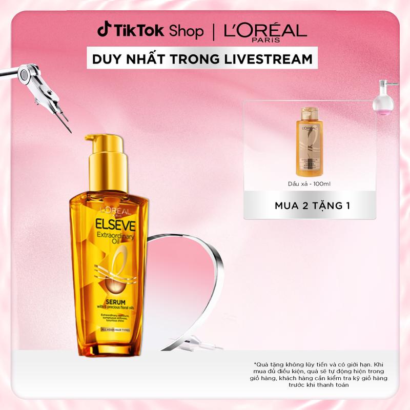 Dầu dưỡng tóc tinh chất hoa tự nhiên L'Oreal Paris Elseve Extraordinary Oil Ultra Nourishing 100ml dành cho mọi loại tóc