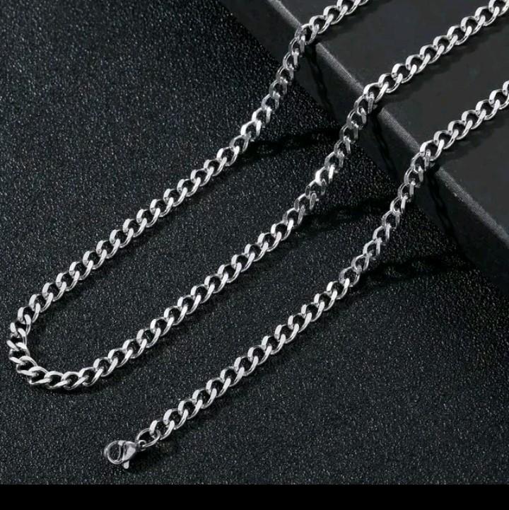 kalung rantai titanium model JALIN JARANG pria macho KOREAN STYELL antikarat tidak luntur tidak pudar buat pria tampil keren (nk kcl) 1