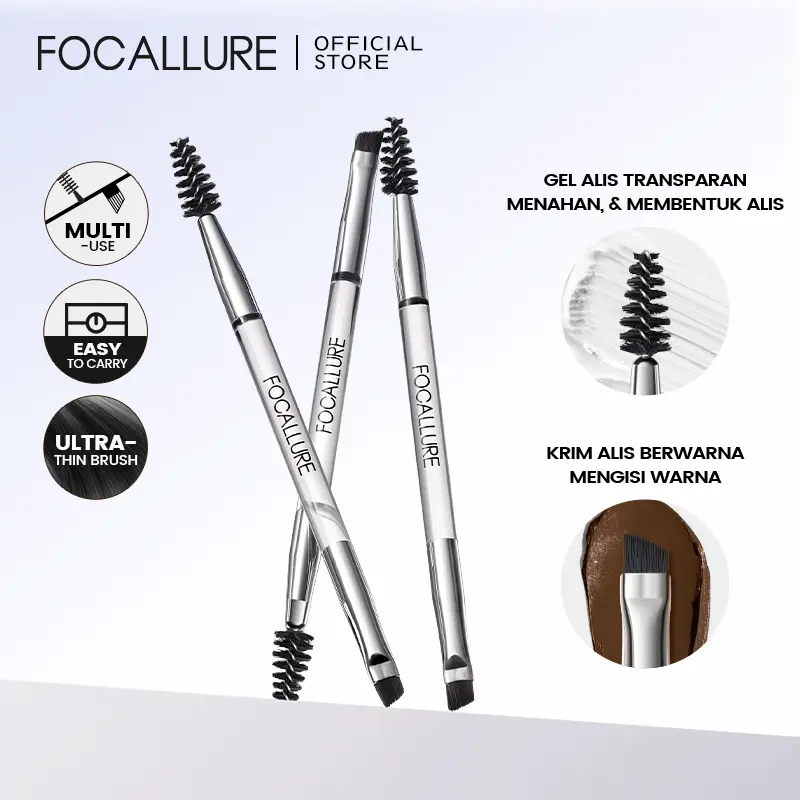 [Official] FOCALLURE Double Eyebrow Brush Multi-use Makeup Eye Brow Brushes Makeup Tool