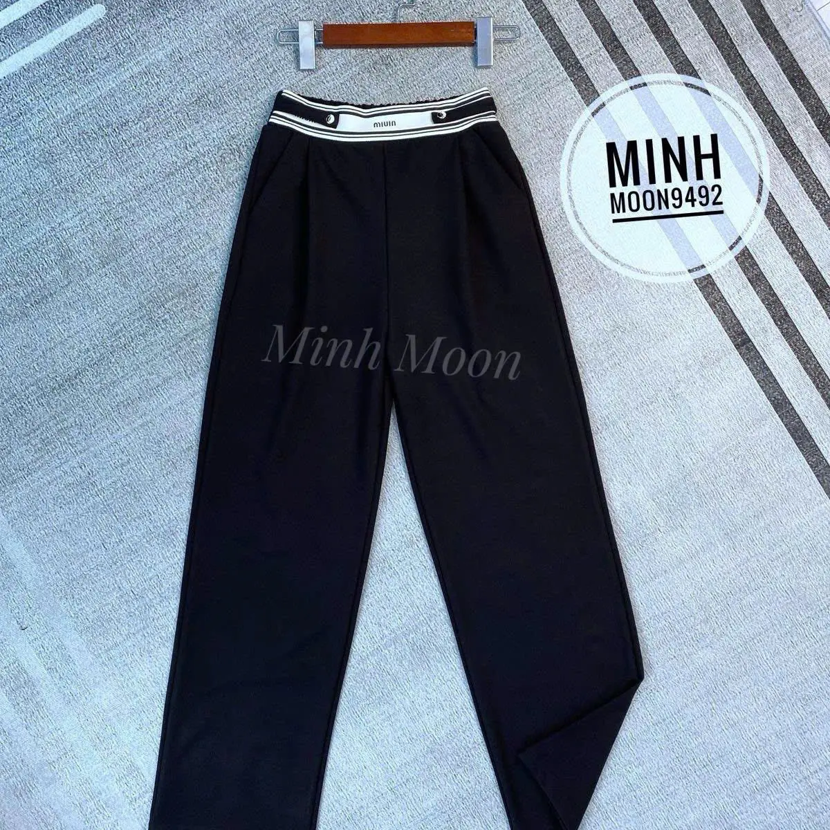 [Loại 1]-Size 40-80kg. Quần ống suông nữ cạp chữ lưng thun chất umi Nhật
