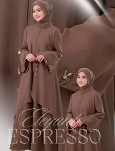 Gamis Ceruty Premium Wanita Muslim zalsa abaya model terbaru pakaian kondangan wanita muslim berbahan ceruty babydoll full puring