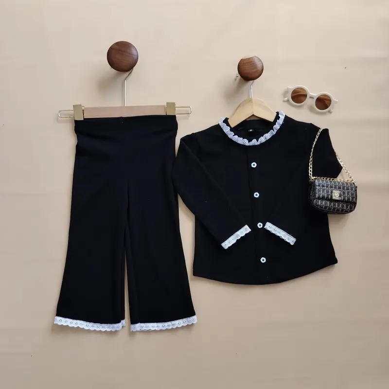 Setelan Anak Perempuan Knit Premium One Sett Jennie With Flare Pants untuk Usia 2-10 Tahun - Fashion, Baju dan Celana 0