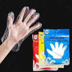 Sarung Tangan Plastik Sekali Pakai 100 Pcs - Perlindungan Tangan Transparan untuk Kebersihan dan Keamanan