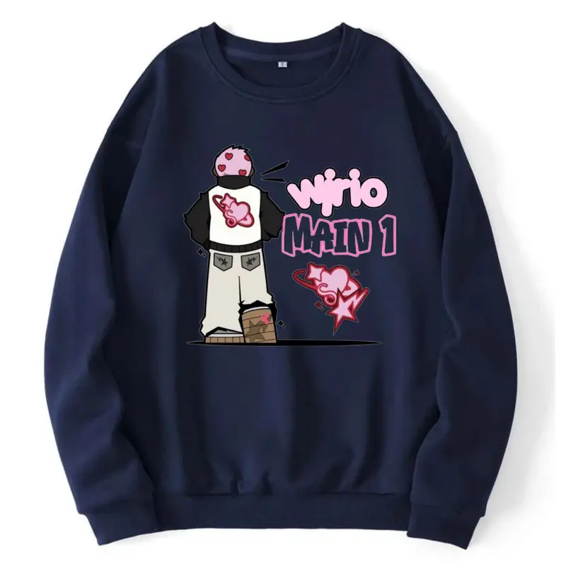 Crewneck Sweater Y2k Anak Wirio Main1 Tren Fashion 2024 Bahan Katun Fleece 4