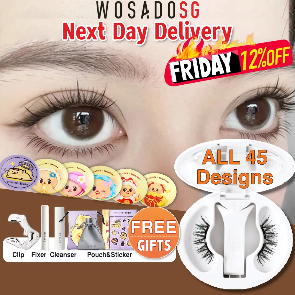 【SG STOCK】WOSADO ALL 35 Designs & XL Magnetic Eyelashes Reusable Professional Premium Eyelash Fake Lashes Extension Frost Ice Cloud Cookie Butterfly Honey Pear Blossom Chocolate Barbie Foxy Flare Black Bear 2.0 Box