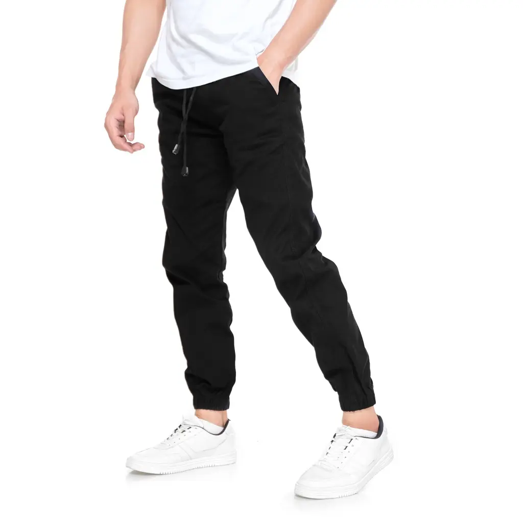Celana Panjang Joger Polos Pria Slim Fit Bahan Katun Premium
