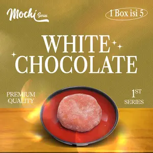 WHITE CHOCOLATE - Mochi Isi Premium Series [HALAL] - (1 Box Isi 5 Rasa Khas Eropa) Cemilan Siap Makanan