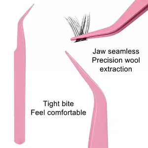 Pinset Bulu Mata Eyelash Pinset Tweezer Lengkung Lurus Bengkok Penjepit Sticker Bulumata Eyelash Extension Serbaguna