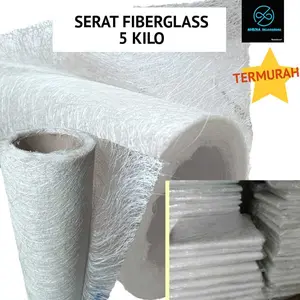 TERMURAH ISI 5 KG Serat Fiber / Mat fiber / Waterproofing / Penambal Bocor / Anti Bocor / Resin Fiberglass / Resin Polyester / Epoxy Resin Bening / Serat Fiber Aquaproof / Fiberglass Matt / Fiber Glass Mat / Kolam ikan / Penambal Bocor / Bahan Keraji