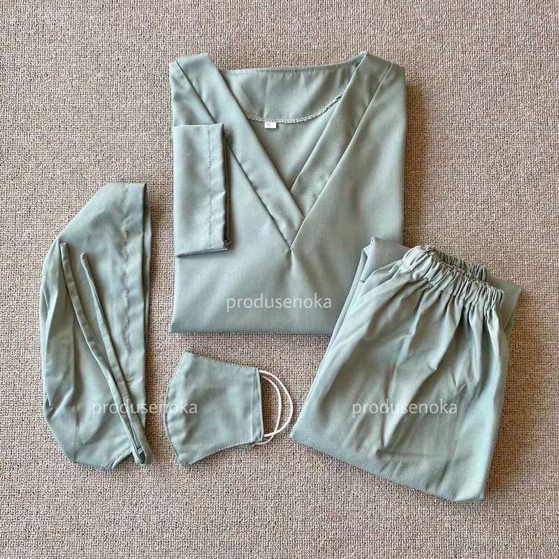 SATU SET "LENGAN PANJANG" Size S-L BAJU OK/BAJU JAGA/BAJU RS TERMURAH PRODUSENOKA 3