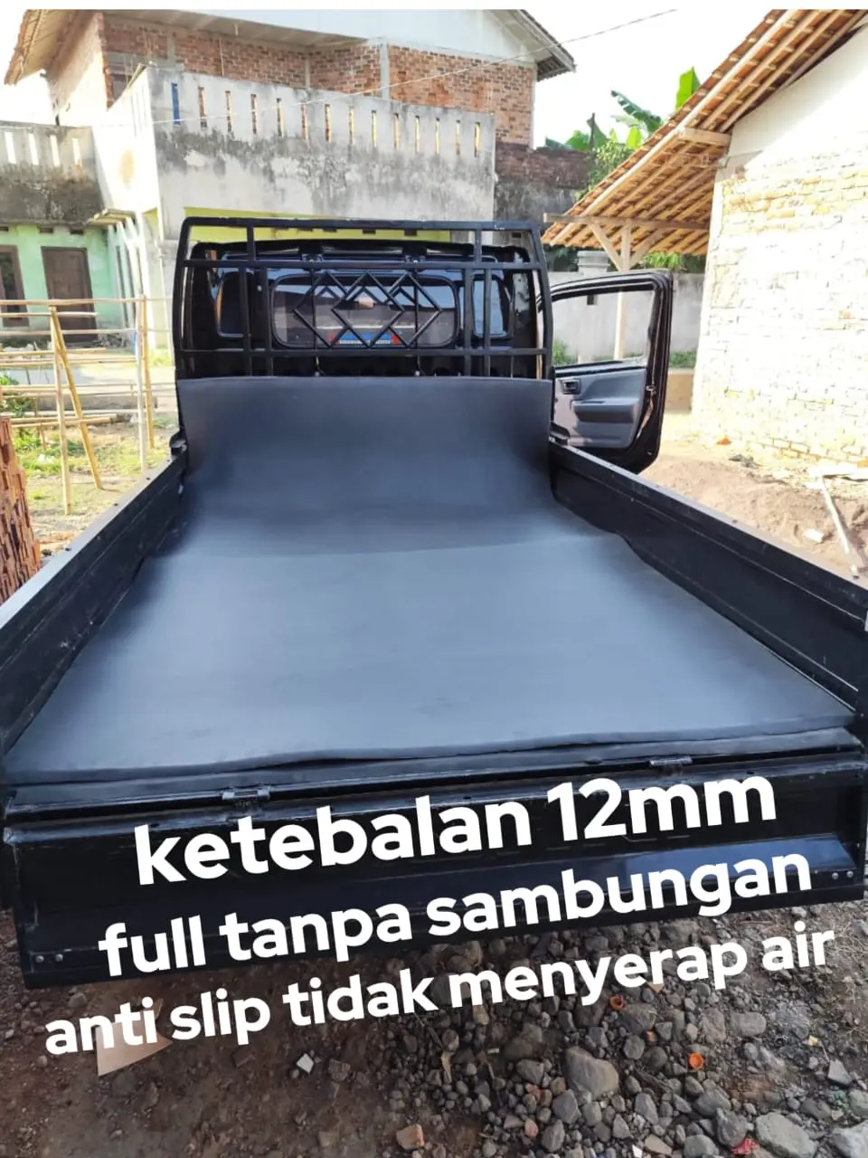 karpet pelindung alas cargo mobil pick up full tanpa sambungan tebal 12mm Karet spon