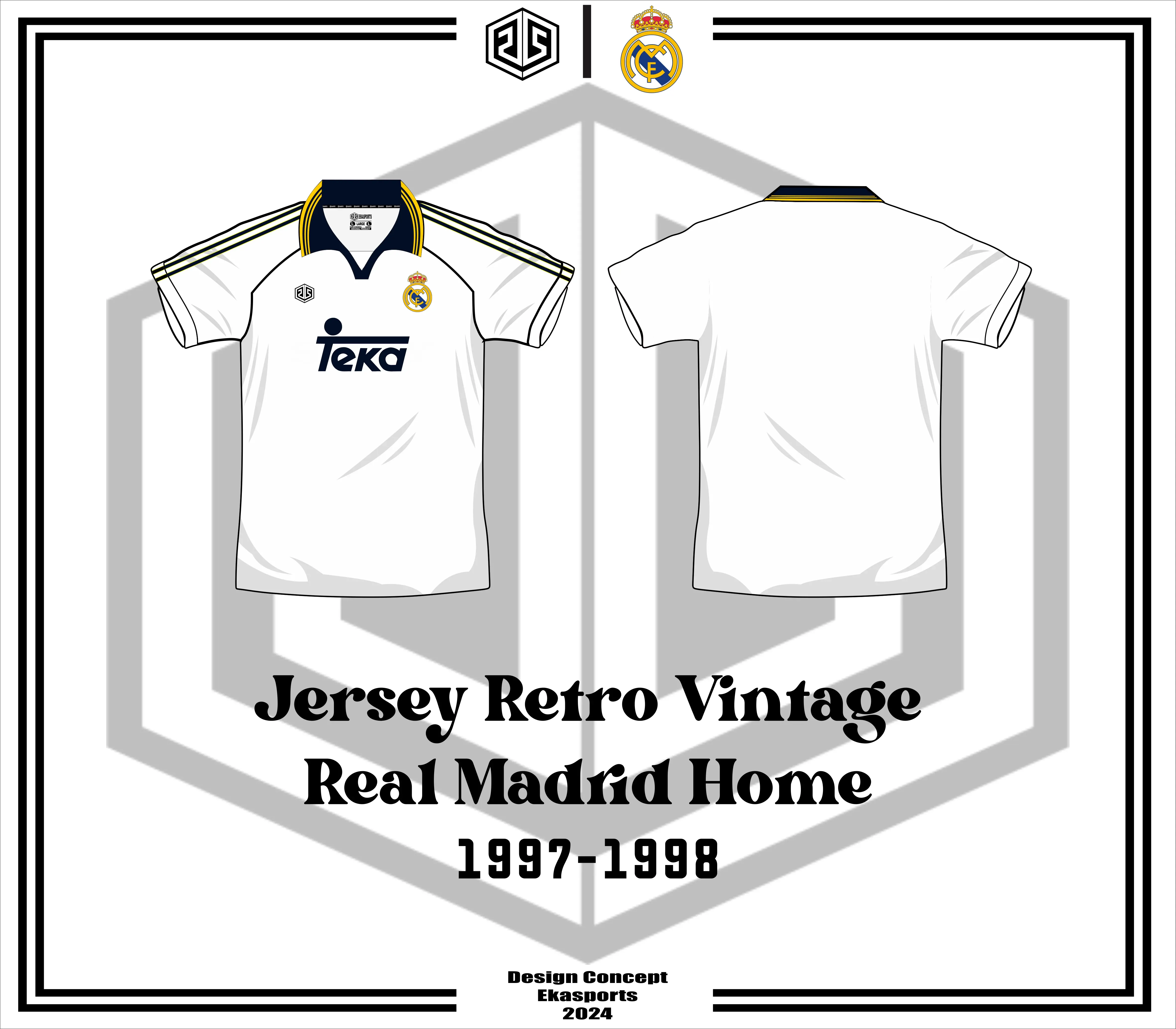 JERSEY RETRO VINTAGE REAL MADRID HOME 1997-1998