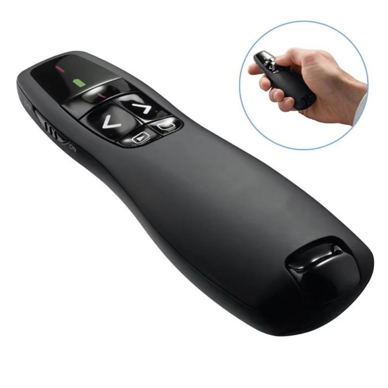 Trình chuyển trang đa phương tiện Điều khiển USB Người thuyết trình thông minh Powerpoint Cuộc họp Trình bày từ xa Máy thuyết trình không dây 2.4GHz Con trỏ laser Bộ điều khiển từ xa Bút lật laser PPT Giáo viên