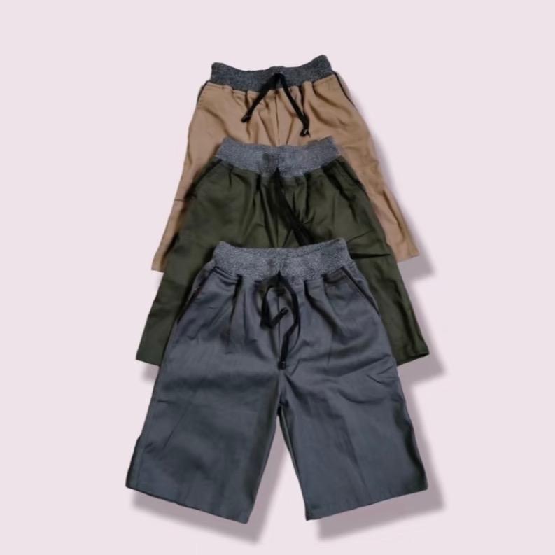 NAYOMI OFFICIAL • Paket 100rb dapat 10pcs || celana pendek anak unisex pria wanita usia 3-10tahun fashion chinos POLOS harian pinggang karet melar bahan katun nyaman adem 6