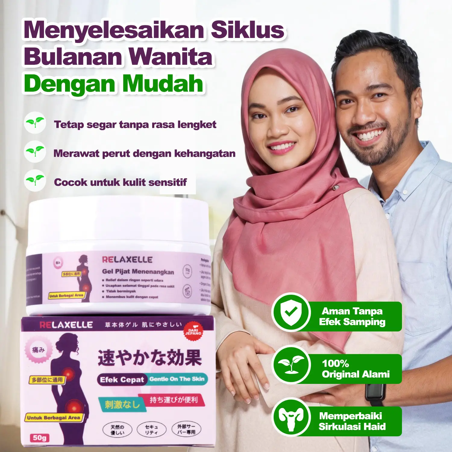 Relaxelle Gel Hangat Kewanitaan Oxyele, Menenangkan Perut Kencang & Rasa Tidak Nyaman Saat Menstruasi