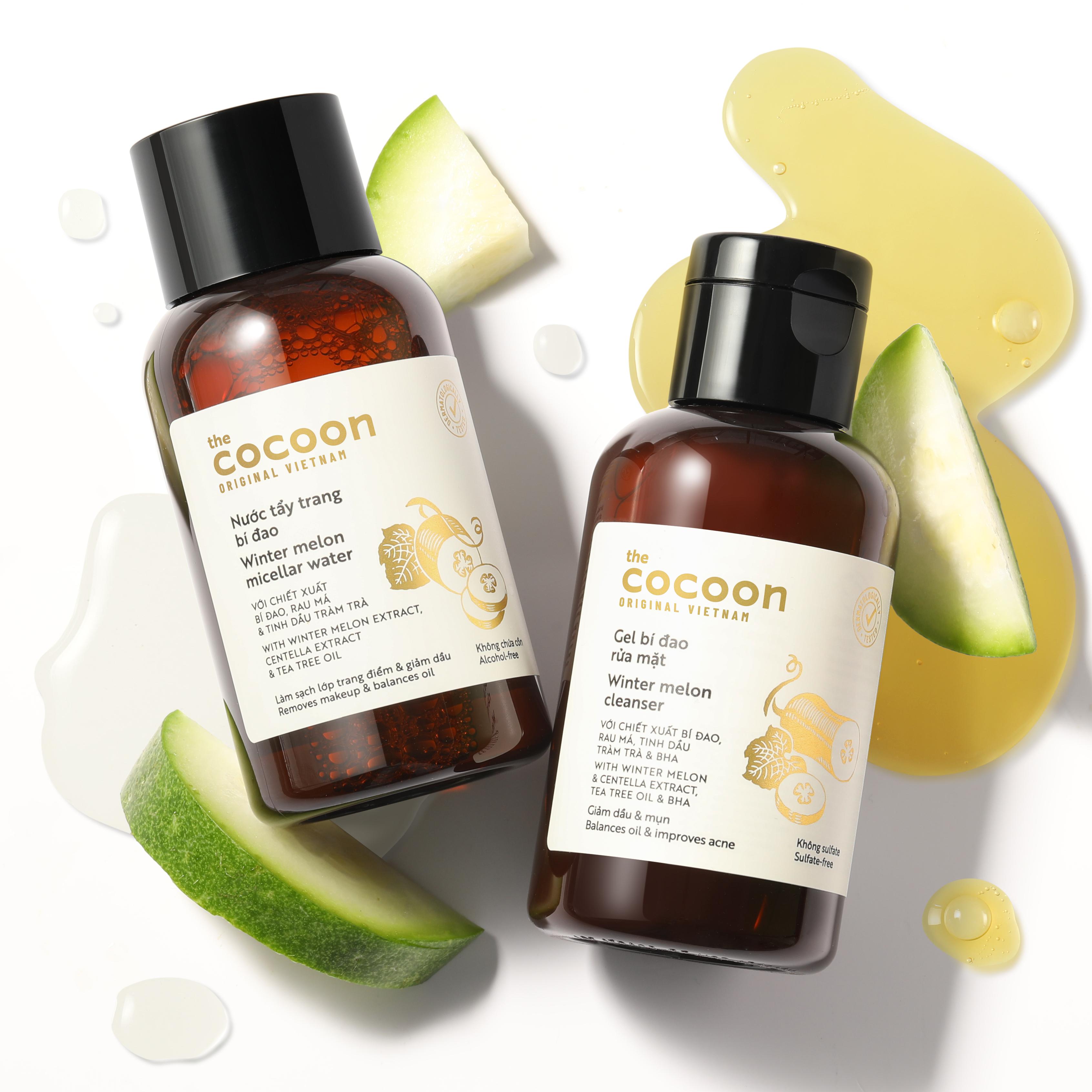 Hình ảnh COMBO 1 Bigsize - Nước tẩy trang bí đao Cocoon tẩy sạch makeup & giảm dầu 500ml + 1 Bigsize Gel bí đao rửa mặt Cocoon 310ml 4