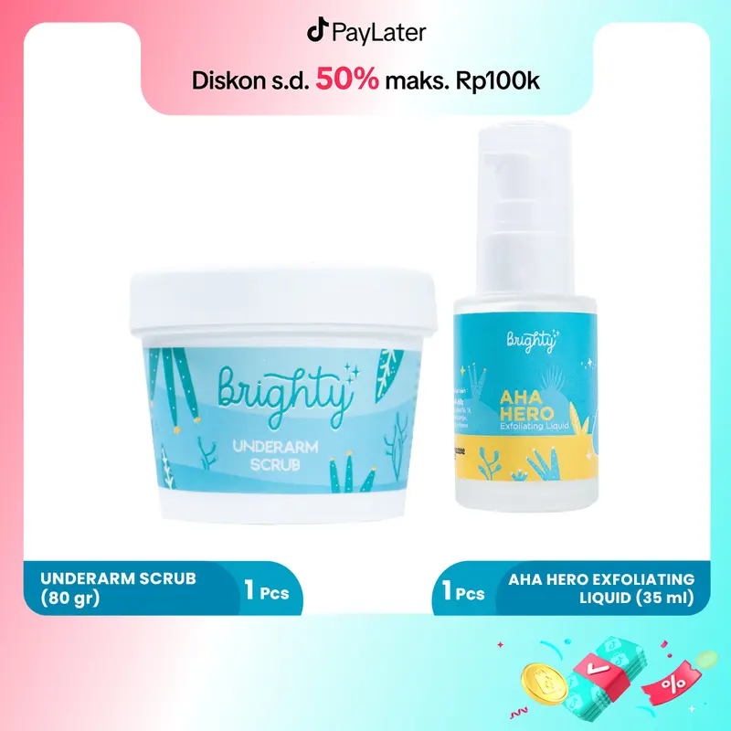 Brighty Aha Hero Serum X Underarm Scrub Exfoliating Liquid Perawatan Tubuh Melembutkan 8